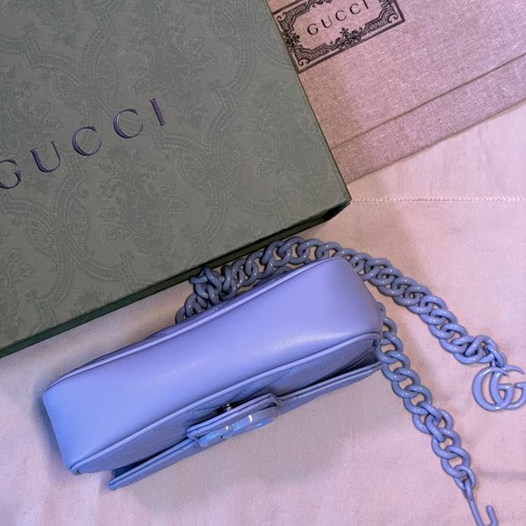 Gucci GG Marmont Belt Bag in Pale Blue - Brand New without Tags - Picture 3 of 5